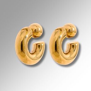 Elegant Gold Crest Earrings